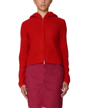 GLENDA HOOD ZIP SWEATER